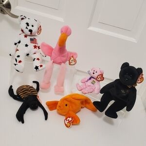 6 Ty BEANIE BABIES Assortment Of 6 With Tags